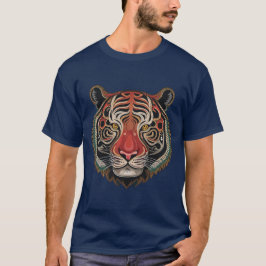 Camiseta Feroz cara de tigre tribal