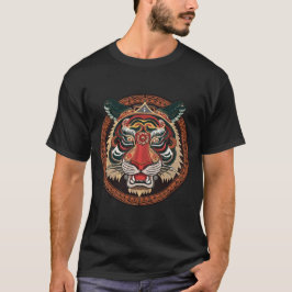 Camiseta Feroz cara de tigre tribal