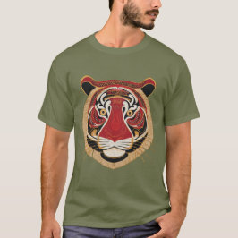 Camiseta Feroz cara de tigre tribal