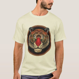 Camiseta Feroz cara de tigre tribal