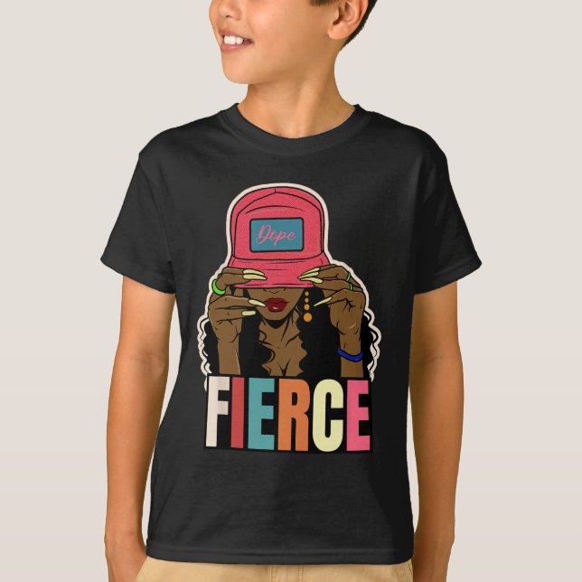 Camiseta Feroz de droga sin arrepentimiento Black Afro Blac (Anverso)
