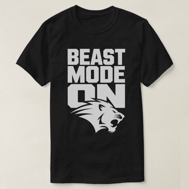 Camiseta Feroz entrenamiento motivacional de cabeza de león (Diseño del anverso)