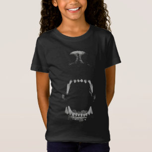 Camiseta Feroz gruñido de animal en blanco y negro