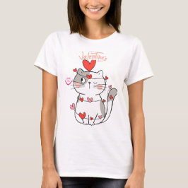Camiseta "Ferr abrazos al gato Valentine Shirt