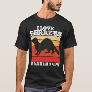 Camiseta Ferre I Love Ferrets Retro Vintage Ferret