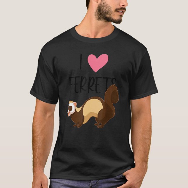 Camiseta Ferret Amo al Dueño de Ferret Amo los Ferrets (Anverso)