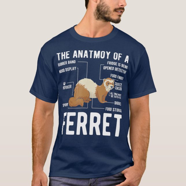 Camiseta Ferret Anatomy (Anverso)