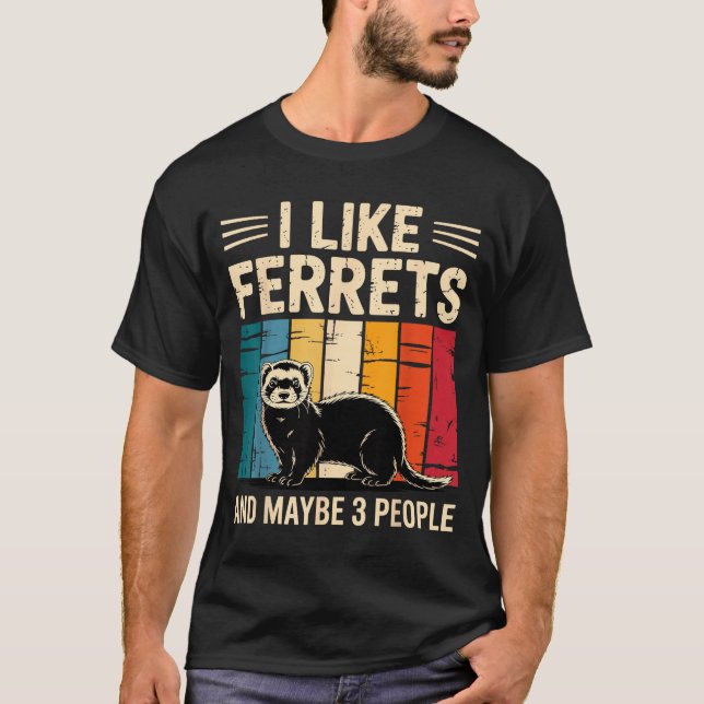 Camiseta Ferret Art For Men Women Kids Pet Ferret Lovers Fe (Anverso)