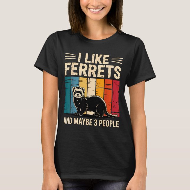 Camiseta Ferret Art For Men Women Kids Pet Ferret Lovers Fe (Anverso)