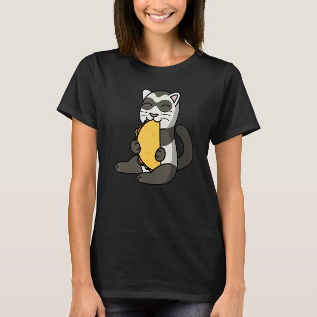 Camiseta Ferret Comiendo Un Mascota De Taco (Anverso)