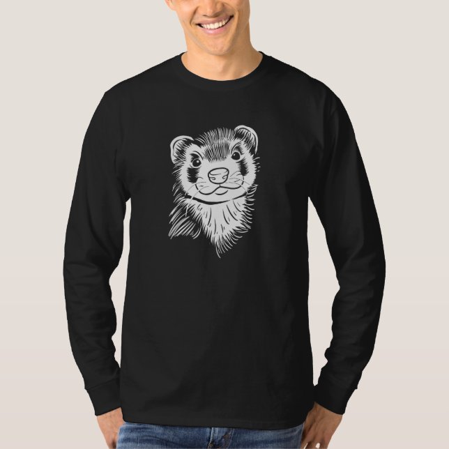 Camiseta Ferret Cute - Weasel Animal Furry Ferret (Anverso)