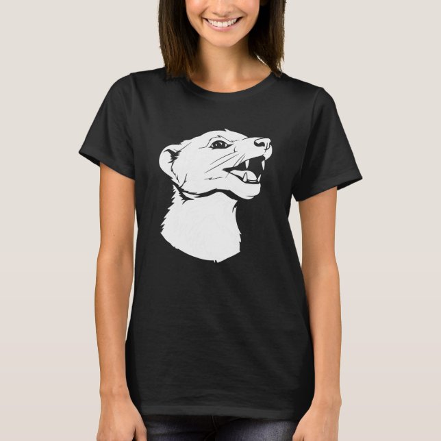 Camiseta Ferret Cute  Weasel Furry Animal Ferret (Anverso)