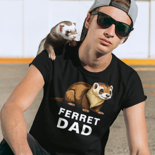 Camiseta Ferret Dad Cute Mascota Ferret Personalizado Texto