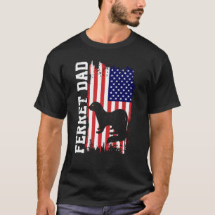 Camiseta Ferret Dad por Ferret y Owen la Bandera Americana