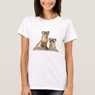 Camiseta Ferret Duo de pie negro