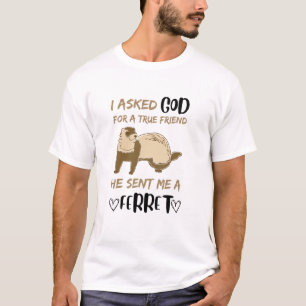 Camiseta Ferret Friend Adorable Funny Mascota Animal Bestie