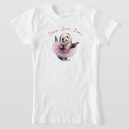 Camiseta Ferret gracioso en un ballet de Tutu