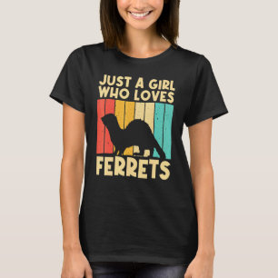 Camiseta Ferret Guay Para Chicas Mujeres Ferret Mascota Ani
