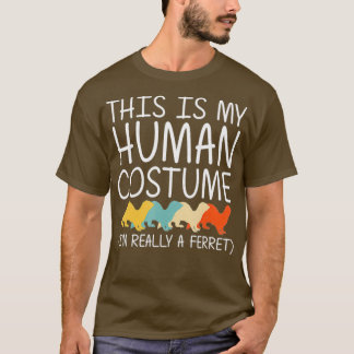 Camiseta Ferret Halloween Human Costume Weasel Mascota Fáci