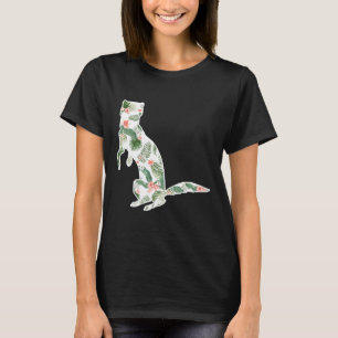 Camiseta Ferret Mink Flower Girl Print Floral Weasel Hawaii