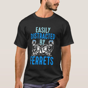 Camiseta Ferret Mom Ferret Animal Distrado Fácilmente Por F