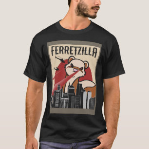 Camiseta Ferret Monster Ferretzilla ataca línea aérea de Ja