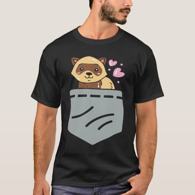 Camiseta Ferret Pocket Funny Ferret (Anverso)