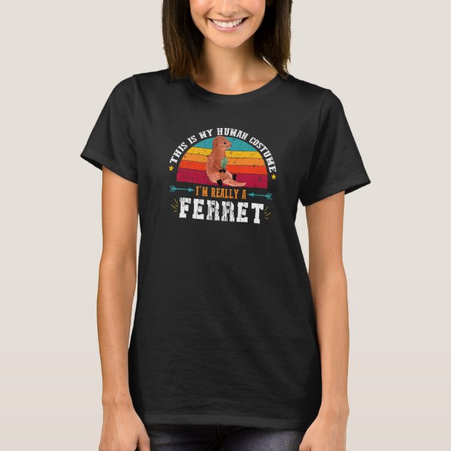Camiseta Ferret Saying Vintage Cute Ferret Retro (Anverso)