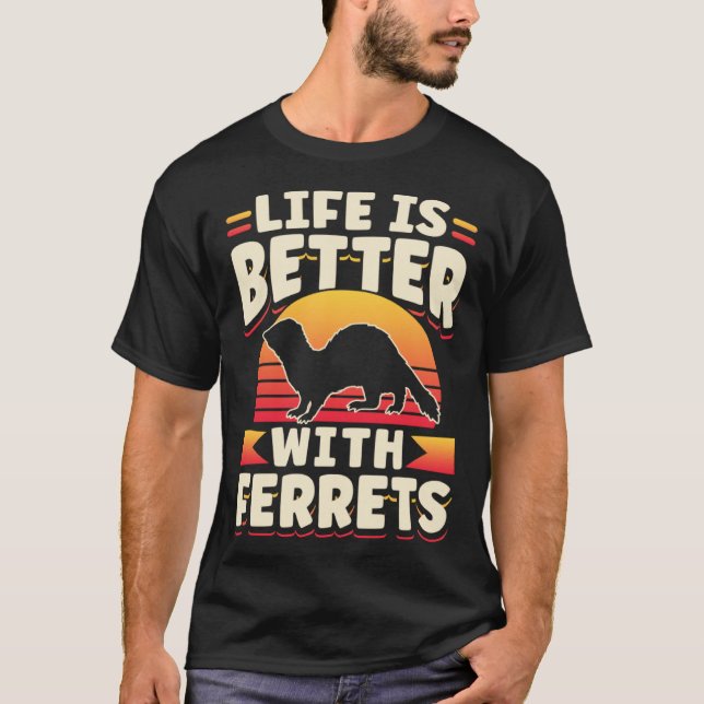 Camiseta Ferret  With Ferrets (Anverso)