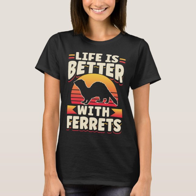 Camiseta Ferret  With Ferrets (Anverso)