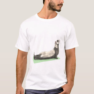 Camiseta Ferret Yoga Pose Meditación Zen Ejercicio De Entre