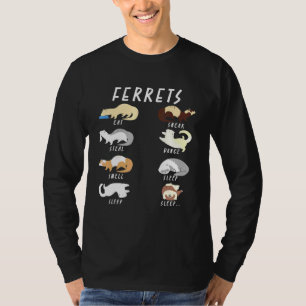 Camiseta Ferrets Animal Comer Sneak Steel Dance Olor Sleep