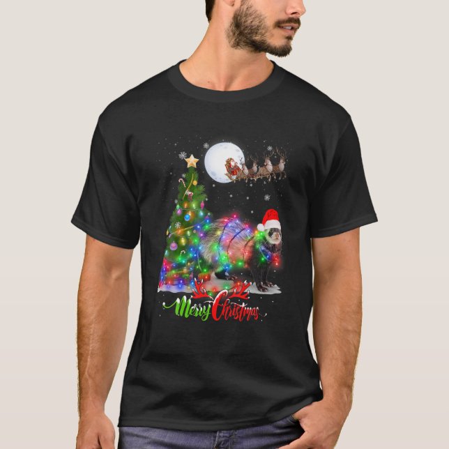 Camiseta Ferrets Animal Merry Christmas Animal Lover (Anverso)