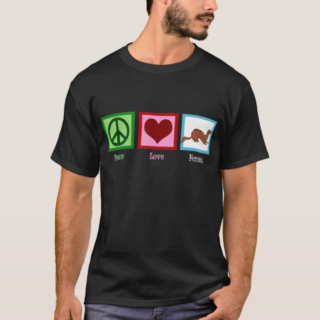Camiseta Ferrets de amor por la paz (Anverso)
