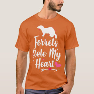 Camiseta Ferrets Stole My Heart Día de San Valentín Animal
