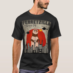 Camiseta Ferretzilla Vintage Funny Ferret japonés Sunset