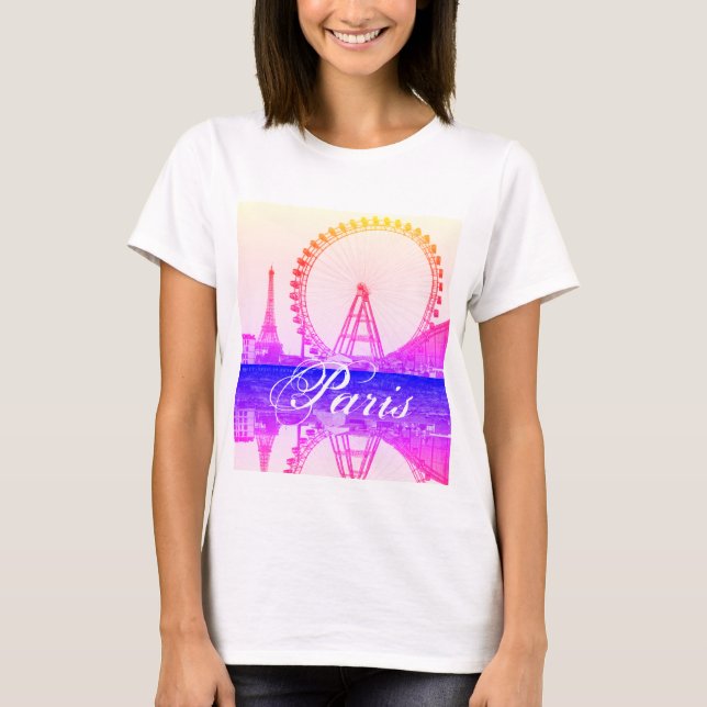Camiseta Ferris Wheel Grande Roue Paris – Grande Roue Eifel (Anverso)