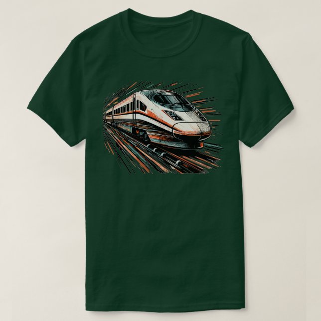 Camiseta Ferrocarril de alta velocidad (Diseño del anverso)