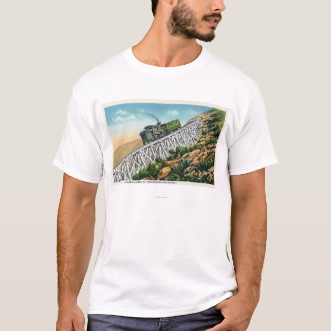 Camiseta Ferrocarril de diente del Mt Washington, la (Anverso)