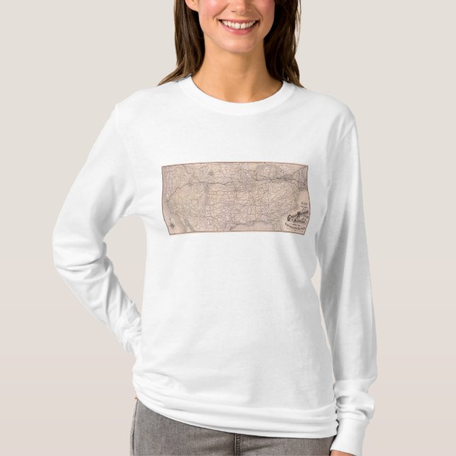 Camiseta Ferrocarril de Great Western del mapa de Canadá (Anverso)