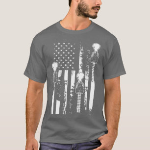 Camiseta Ferrocarril de la Locomotora de la Bandera America