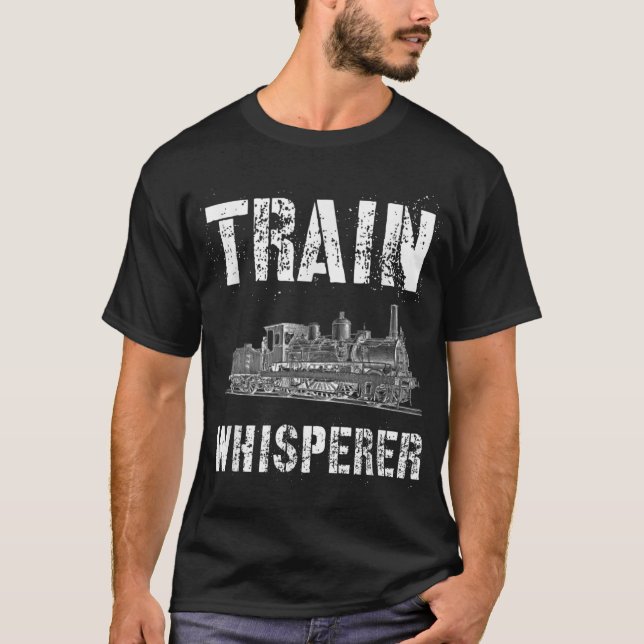 Camiseta Ferrocarril de maquinista de trenes de vapor (Anverso)