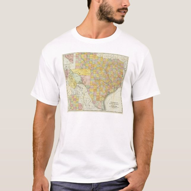 Camiseta Ferrocarril de McNally del rand y mapa del condado (Anverso)