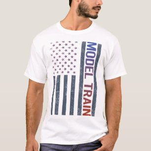 Camiseta Ferrocarril del Modelo de la Bandera Americana
