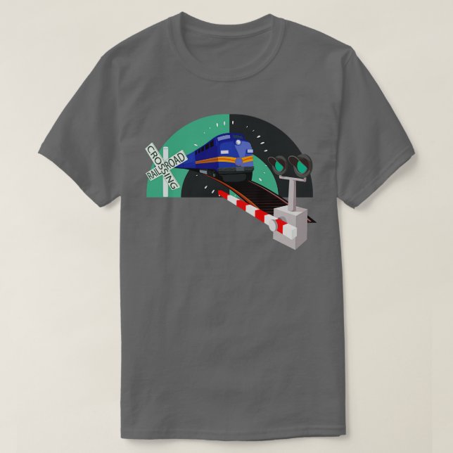 Camiseta Ferrocarril del tren de cruce 2 (Diseño del anverso)