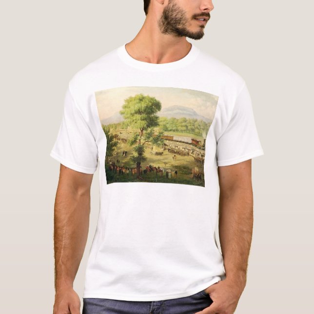 Camiseta Ferrocarril en el valle de México, 1869 (Anverso)