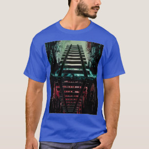 Camiseta Ferrocarril estético de selva de época
