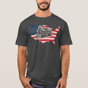 Camiseta Ferrocarril Fast Y Smokey De Bandera Estadounidens