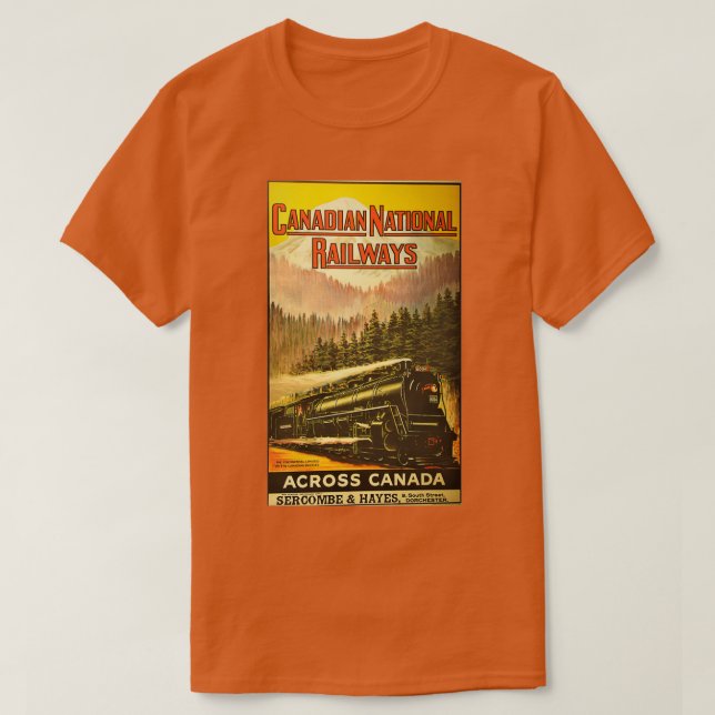 CAMISETA FERROCARRIL NACIONAL CANADIENSE EN EL POSTER CANAD (Diseño del anverso)