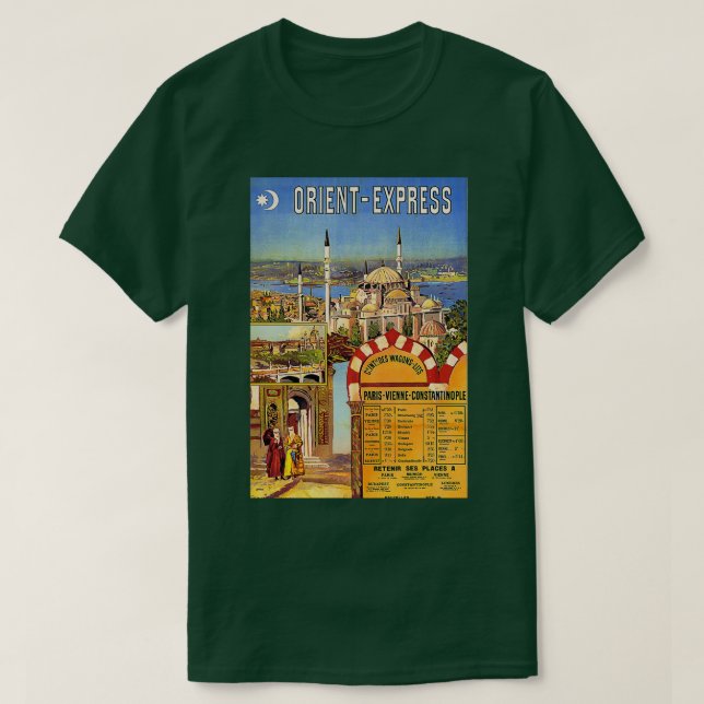 Camiseta Ferrocarril Orient Express París Constante de Vien (Diseño del anverso)
